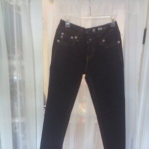Miss Me Skinny Jeans Black/Gold Embroidery on back pockets Size: 30 Never Worn